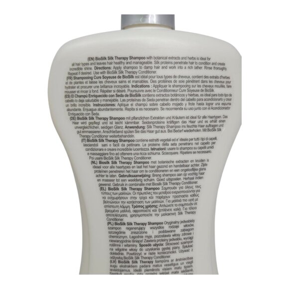 BioSilk Silk Therapy Shampoo & Conditioner Set 34 Oz Jumbo Sulfate Paraben Free - Picture 7 of 8
